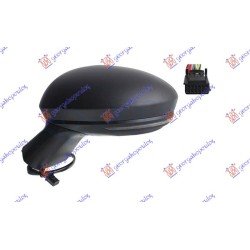 ΚΑΘΡΕΦΤΗΣ ΗΛΕΚΤΡΙΚΟΣ ΘΕΡΜΑΙΝΟΜΕΝΟΣ ΜΑΥΡΟΣ (ΜΕ ΦΛΑΣ) (7 PIN) (ASHERICAL GLASS) - Αριστερά