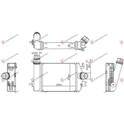 ΨΥΓΕΙΟ INTERCOOLER 1.0 TCE (255x217x50)