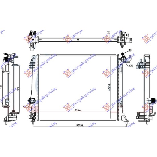 ΨΥΓΕΙΟ 1.2 Sce-TCE ΒΕΝΖΙΝΗ - 1.6 dCi ΠΕΤΡΕΛΑΙΟ (540x440x26) (KOYO)