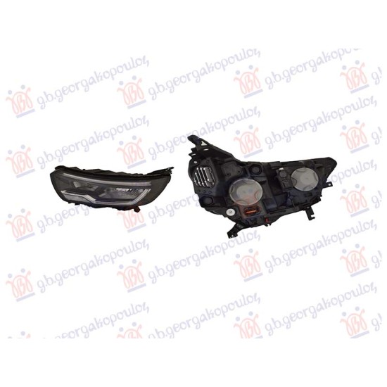 ΦΑΝΟΣ ΕΜΠΡΟΣ ΜΕ ΦΩΣ ΗΜΕΡΑΣ LED (H7/LED) (Ε) (DEPO) - Αριστερά