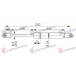 ΑΜΟΡΤΙΣΕΡ ΠΙΣΩ ΠΑΡΜΠΡΙΖ (535L-360N) ΑΜΟΡΤΙΣΕΡ ΠΙΣΩ ΠΑΡΜΠΡΙΖ (535L-360N)