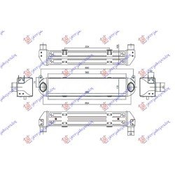 ΨΥΓΕΙΟ INTERCOOLER 2.7 TD ΠΕΤΡΕΛΑΙΟ (580x130x105) (ALL ALUMINIUM)