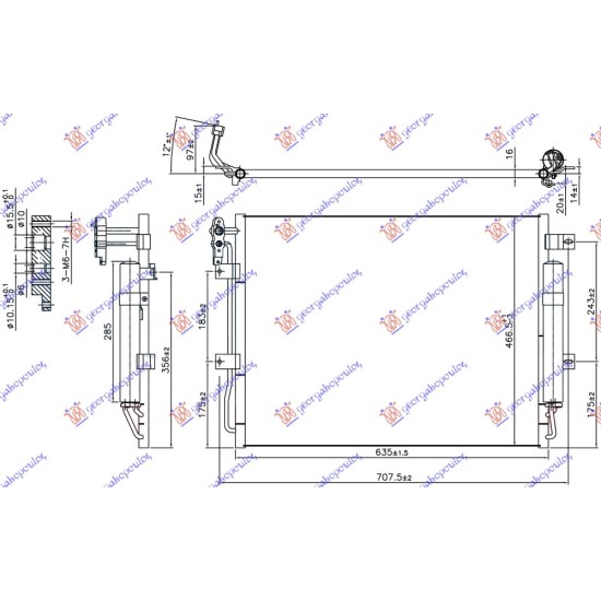 ΨΥΓΕΙΟ A/C 3.0 TD ΠΕΤΡΕΛΑΙΟ 2010- (635x466x16) (VALEO)