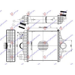 ΨΥΓΕΙΟ INTERCOOLER ΓΙΑ ΌΛΑ ΒΕΝΖΙΝΗ-ΠΕΤΡΕΛΑΙΟ (276x276x64)