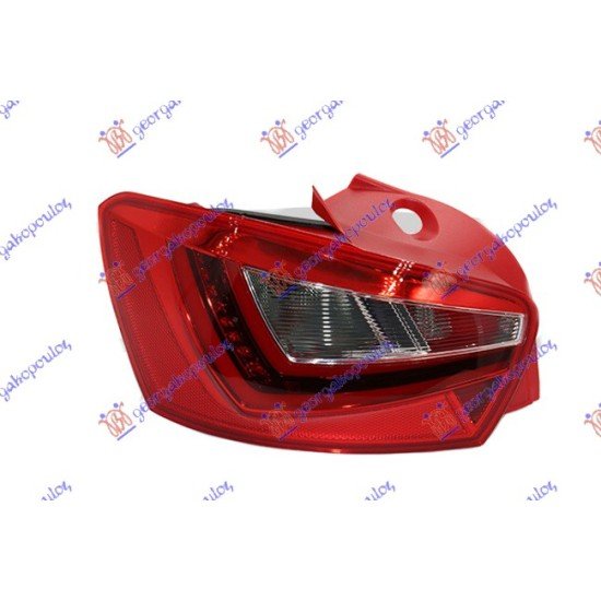 ΦΑΝΟΣ ΠΙΣΩ 5Π ΚΟΚΚΙΝΗ ΒΑΣΗ LED - Αριστερά