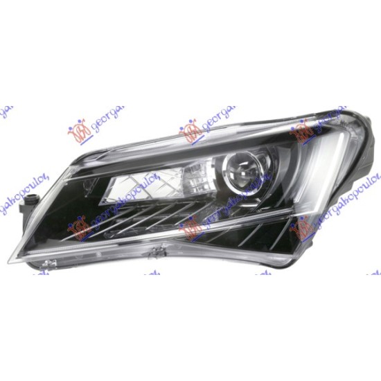 ΦΑΝΟΣ ΕΜΠΡΟΣ Bi-XENON ΕΞΥΠΝΟ ΜΕ ΦΩΣ ΗΜΕΡΑΣ LED (HELLA) - Αριστερά