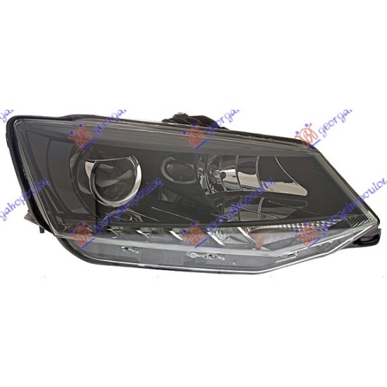 ΦΑΝΟΣ ΕΜΠΡΟΣ ΗΛΕΚΤΡΙΚΟΣ (H7/H7) ΜΕ ΦΩΣ ΗΜΕΡΑΣ LED (HELLA) - Δεξιά