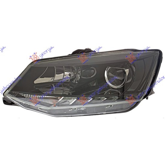 ΦΑΝΟΣ ΕΜΠΡΟΣ ΗΛΕΚΤΡΙΚΟΣ (H7/H7) ΜΕ ΦΩΣ ΗΜΕΡΑΣ LED (HELLA) - Αριστερά