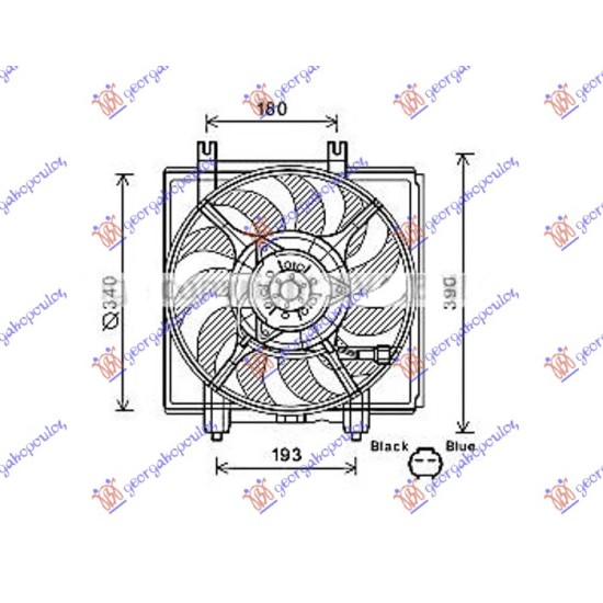 ΒΕΝΤΙΛΑΤΕΡ A/C 2.5 TURBO (342mm) (2pin)