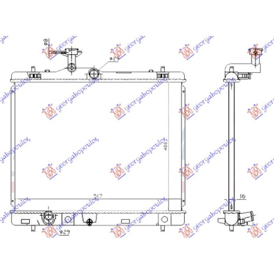 ΨΥΓΕΙΟ 1.2-1.4-1.6 ΒΕΝΖΙΝΗ (400x540x16) ΜΗΧΑΝΙΚΟ (ΙΑΠΩΝΙΑΣ)