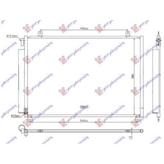 ΨΥΓΕΙΟ A/C 1.0-1.2 ΒΕΝΖΙΝΗ/ΥΒΡΙΔΙΚΟ (565x385x12) (KOYO)