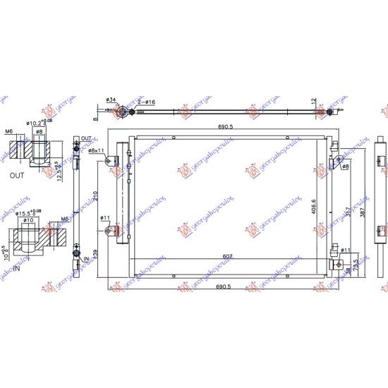 ΨΥΓΕΙΟ A/C 1.6 DDiS ΠΕΤΡΕΛΑΙΟ (607x407x12) (ΜΕ START/STOP)