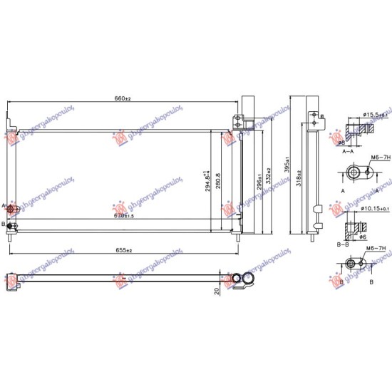 ΨΥΓΕΙΟ A/C 1.8i 16V HYBRID (PRIUS PLUS) (670x280x20)
