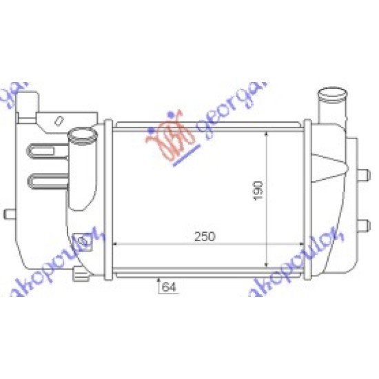 ΨΥΓΕΙΟ INTERCOOLER 1.4 D4D ΠΕΤΡΕΛΑΙΟ (250x190x64)