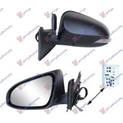 ΚΑΘΡΕΦΤΗΣ ΗΛΕΚΤΡΙΚΟΣ ΘΕΡΜΑΙΝΟΜΕΝΟΣ ΗΛΕΚΤΡΙΚΑ ΑΝΑΚΛΙΝΟΜΕΝΟΣ ΒΑΦΟΜΕΝΟΣ (ΜΕ ΦΛΑΣ) (CONVEX GLASS) - Αριστερά