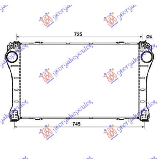 ΨΥΓΕΙΟ INTERCOOLER 2.0-2.2 D4D 09- (690x367x26)ΣΦΥΓΚΤΗΡΑ-ΚΟΥΜΠΩΤΟ