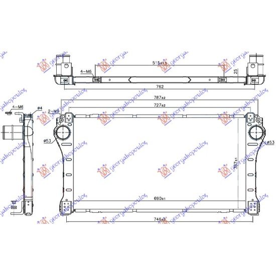 ΨΥΓΕΙΟ INTERCOOLER 2.2 D4D ΑΥΤΟΜΑΤΟ (690x367x25)