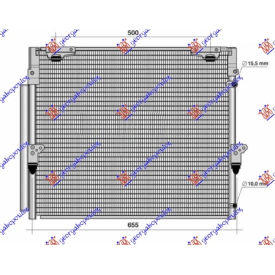 ΨΥΓΕΙΟ A/C 4.6-4.7i V8 BENZINH - 4.5 TD ΠΕΤΡΕΛΑΙΟ (666x523x16)