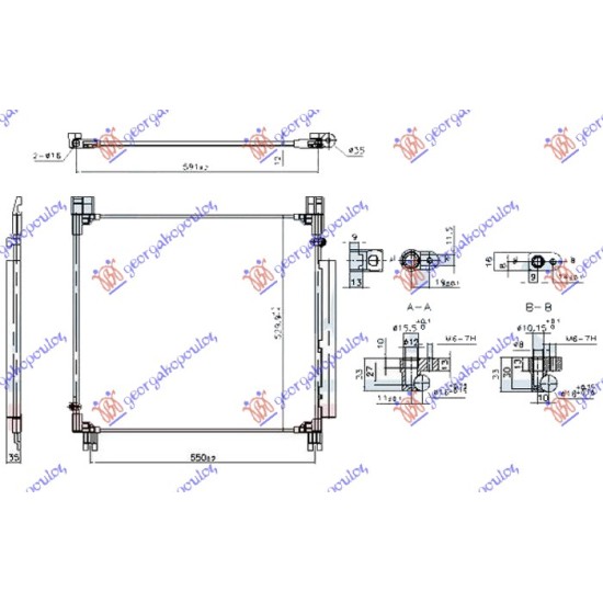 ΨΥΓΕΙΟ A/C 2.4-2.8 D ΠΕΤΡΕΛΑΙΟ (575x510x12) ΠΑΡΟΧΕΣ ΔΙΑΓΩΝΙΑ