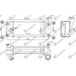 ΨΥΓΕΙΟ INTERCOOLER 1.4 D4D ΠΕΤΡΕΛΑΙΟ (275x127x64)