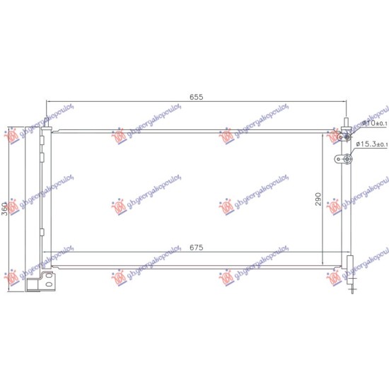 ΨΥΓΕΙΟ A/C 1.8 ΒΕΝΖΙΝΗ/ΥΒΡΙΔΙΚΟ AΥΤΟΜΑΤΟ/ΜΗΧΑΝΙΚΟ (675x290x16) (KOYO)