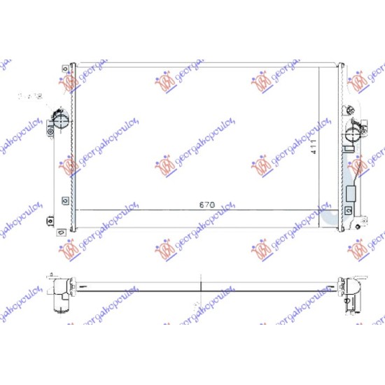 ΨΥΓΕΙΟ 2.0-2.2 D4D ΠΕΤΡΕΛΑΙΟ ΜΗΧΑΝΙΚΟ (670x410x26) (KOYO)