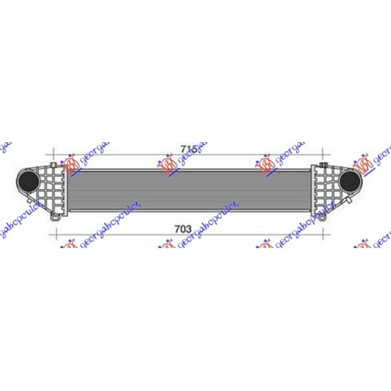 ΨΥΓΕΙΟ INTERCOOLER 2.5T PETROL (647x113x50)