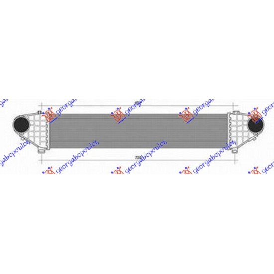 ΨΥΓΕΙΟ INTERCOOLER 2.0-2.4 ΠΕΤΡΕΛΑΙΟ (647x113x50)