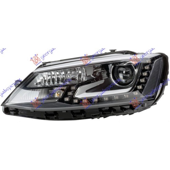 ΦΑΝΟΣ ΕΜΠΡΟΣ Bi-XENON ΕΞΥΠΝΟ ΜΕ ΦΩΣ ΗΜΕΡΑΣ LED (HELLA) - Αριστερά