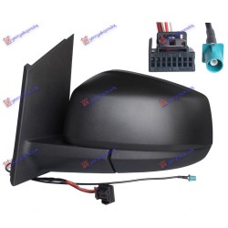 ΚΑΘΡΕΦΤΗΣ ΗΛΕΚΤΡΙΚΟΣ ΘΕΡΜΑΙΝΟΜΕΝΟΣ ΗΛΕΚΤΡΙΚΑ ΑΝΑΚΛΙΝΟΜΕΝΟΣ ΜΑΥΡΟΣ ΜΕ ΚΕΡΑΙΑ (8 PIN) (CONVEX GLASS) - Αριστερά