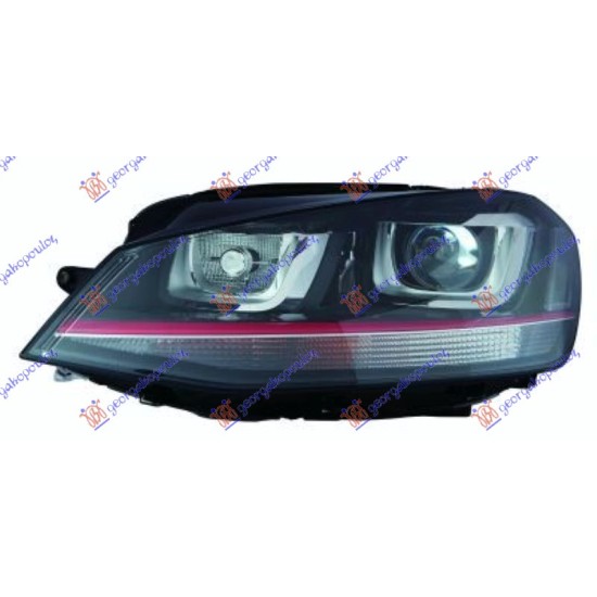 ΦΑΝΟΣ ΕΜΠΡΟΣ GTI Bi-XENON ΜΕ ΦΩΣ ΗΜΕΡΑΣ LED (E) (TYC) - Αριστερά