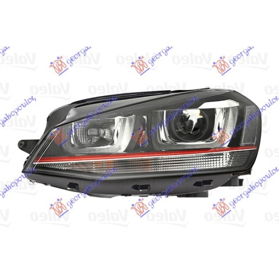 ΦΑΝΟΣ ΕΜΠΡΟΣ GTI XENON ΕΞΥΠΝΟ ME ΦΩΣ ΗΜΕΡΑΣ LED (VALEO) - Αριστερά