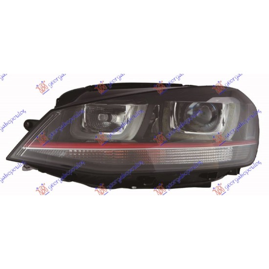 ΦΑΝΟΣ ΕΜΠΡΟΣ GTI XENON ΕΞΥΠΝΟ ME ΦΩΣ ΗΜΕΡΑΣ LED (E) (DEPO) - Αριστερά