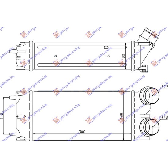 ΨΥΓΕΙΟ INTERCOOLER 1.6 HDI (300x150x80)