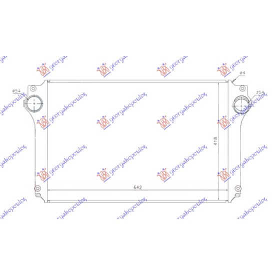ΨΥΓΕΙΟ INTERCOOLER 2.2 D4D ΠΕΤΡΕΛΑΙΟ 05- (642x418x26)