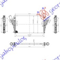 ΨΥΓΕΙΟ INTERCOOLER 2.0 i16VTUR-2.2DTi (65x40x29) ΨΥΓΕΙΟ INTERCOOLER 2.0 i16VTUR-2.2DTi (65x40x29)