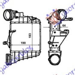 ΨΥΓΕΙΟ INTERCOOLER 1.9TDi (183x187x64) ΚΟΥΜΠΩΤΟ ΨΥΓΕΙΟ INTERCOOLER 1.9TDi (183x187x64) ΚΟΥΜΠΩΤΟ