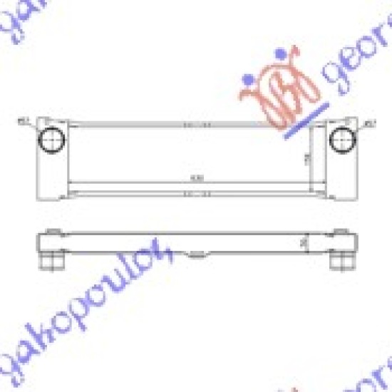 ΨΥΓΕΙΟ INTERCOOLER 2.2 CDi (630x158x50)