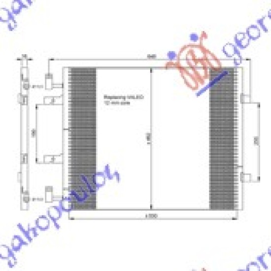 ΨΥΓΕΙΟ A/C 2.0 DCi 2006-2008 (540x460) ΠΑΡΟΧΕΣ ΟΔΗΓΟΥ