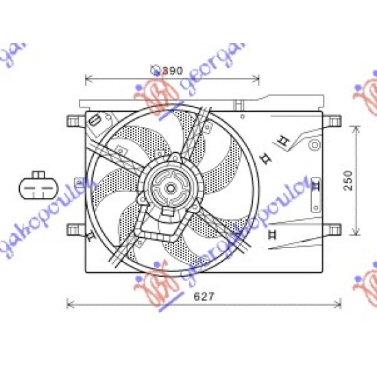 ΒΕΝΤΙΛΑΤΕΡ ΨΥΓΕΙΟΥ ΚΟΜΠΛΕ ΒΕΝΖΙΝΗ + A/C (MAHLE BEHR PREMIUM LINE)
