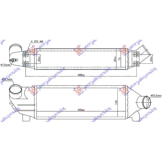 ΨΥΓΕΙΟ INTERCOOLER 2.0TDi (40x127x76) 2000-2002