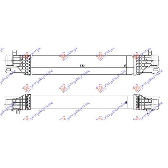 ΨΥΓΕΙΟ INTERCOOLER 1.4 TB ΒΕΝΖΙΝΗ (530x100x64)
