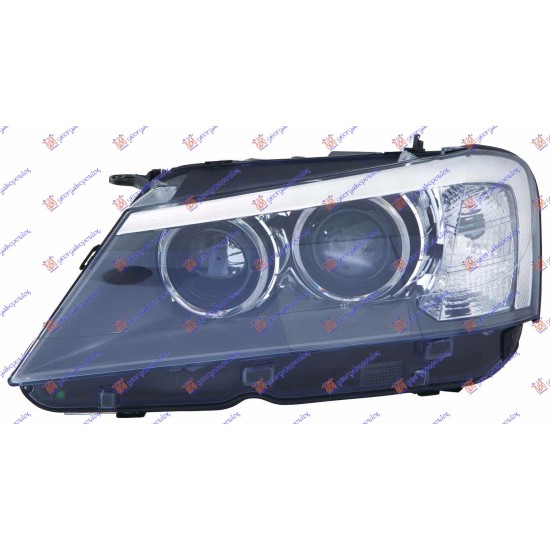 ΦΑΝΟΣ ΕΜΠΡΟΣ XENON ΜΕ ΦΩΣ ΗΜΕΡΑΣ LED (Ε) (DEPO) - Αριστερά