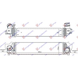 ΨΥΓΕΙΟ INTERCOOLER ΓΙΑ ΟΛΑ ΠΕΤΡΕΛΑΙΟ - (2.0 (220i) ΒΕΝΖΙΝΗ (585x150x95)