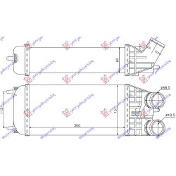 ΨΥΓΕΙΟ INTERCOOLER 1.2 ΒΕΝΖΙΝΗ (300x157x80)Φ48 ΨΥΓΕΙΟ INTERCOOLER 1.2 ΒΕΝΖΙΝΗ (300x157x80)Φ48