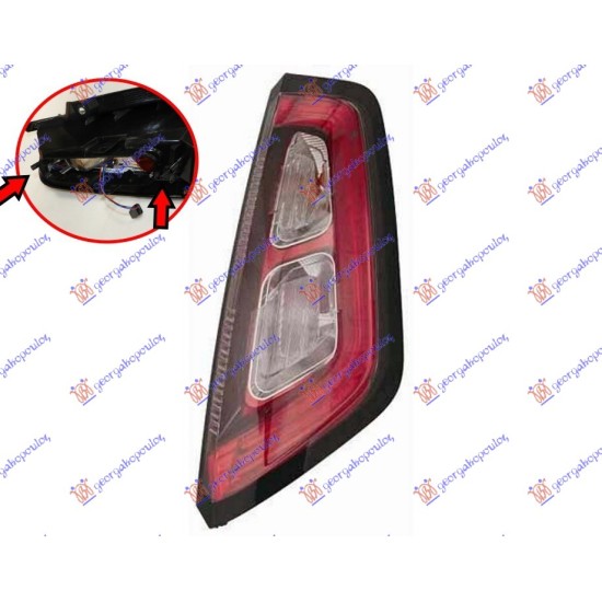 ΦΑΝΟΣ ΠΙΣΩ LED (ΧΩΡΙΣ ΠΛΑΚΕΤΑ) (ΓΙΑ ΜΟΝΤΕΛΑ ΜΕ ΒΙΔΩΤΗ ΠΛΑΚΕΤΑ) SPORT (ΜΑΥΡΟ ΠΛΑΣΙΟ) (Ε) (DEPO) - Δεξιά