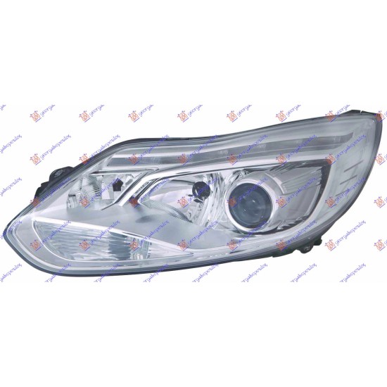 ΦΑΝΟΣ ΕΜΠΡΟΣ XENON ΜΕ ΦΩΣ ΗΜΕΡΑΣ LED (Ε) (DEPO) - Αριστερά