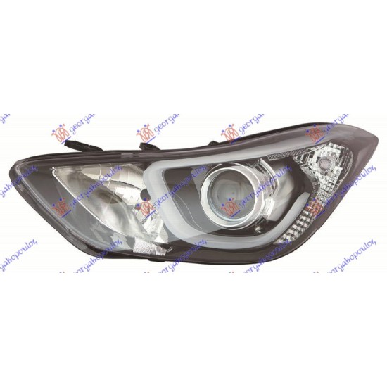 ΦΑΝΟΣ ΕΜΠΡΟΣ XENON ΜΕ ΦΩΣ ΗΜΕΡΑΣ LED (Ε) (DEPO) - Αριστερά
