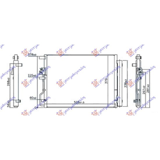 ΨΥΓΕΙΟ A/C 2.0 CRDi ΠΕΤΡΕΛΑΙΟΕΡΕΛΙΑΟ (500x370x16) (ΚΟΡΕΑΣ)
