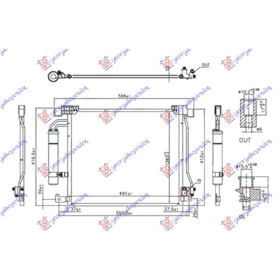 ΨΥΓΕΙΟ A/C 1.2 DIG TURBO - 1.5 dci - 1.6 DIG TURBO (491x414x12) ΒΑΛΒΙΔΑ ΔΙΠΛΑ ΣΤΟ ΦΙΛΤΡΟ